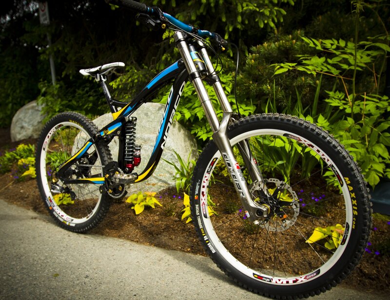 Blue and Black Mountain Bike