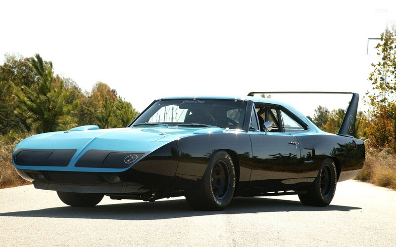 Blue and Black Muscle Car — Calm, Afternoon