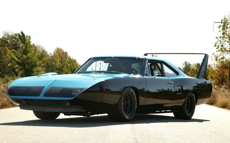 Blue and Black Muscle Car — Dramatic