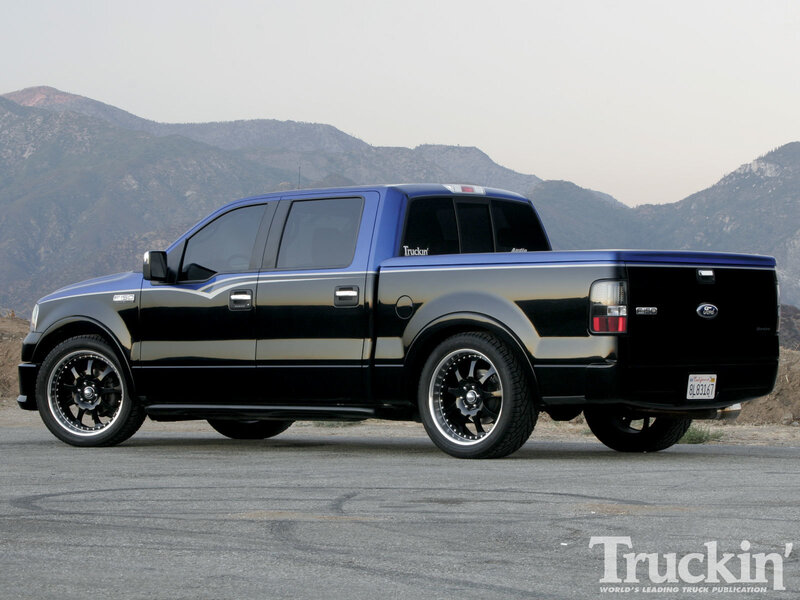 Blue and Black Pickup Truck