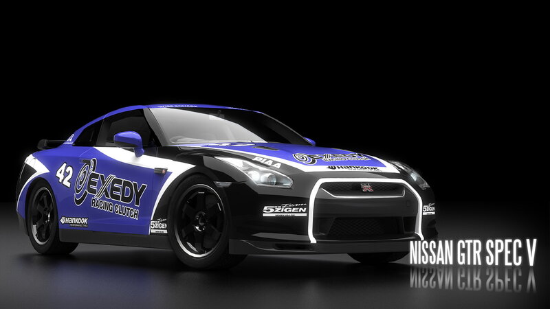 Blue and Black Race Car — Dramatic