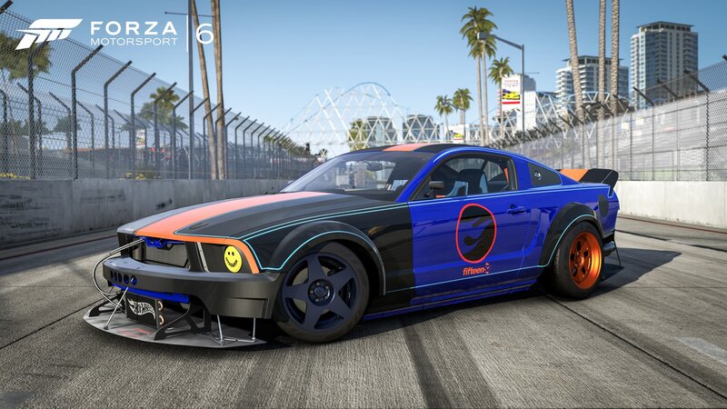 Blue and Black Race Car — Sunny