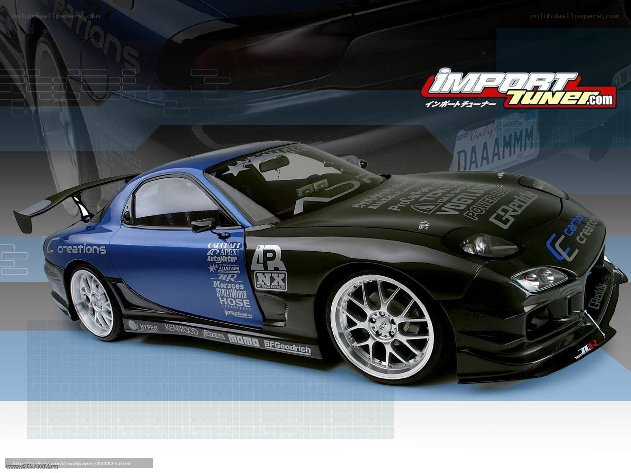 blue and black race car