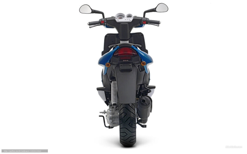 Blue and Black Scooter — Neutral, Photograph, Handlebars, Mirrors