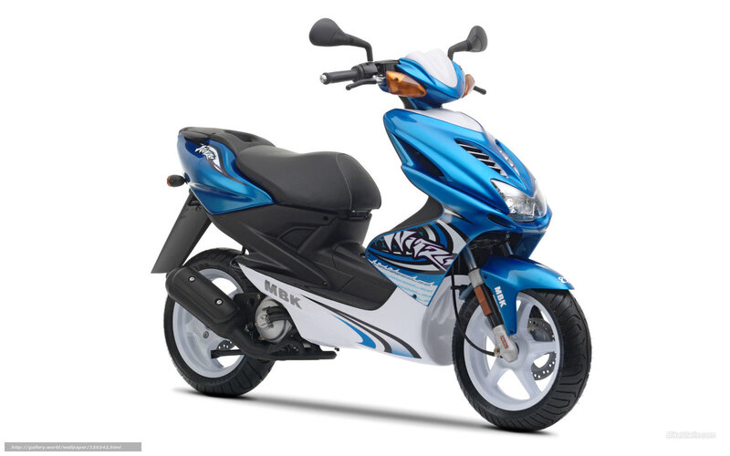 Blue and Black Scooter — Neutral, Photograph