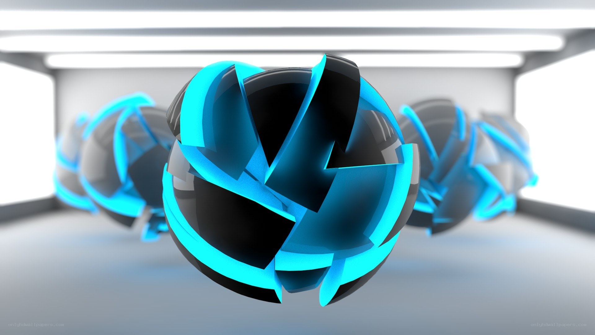 blue and black sphere animation