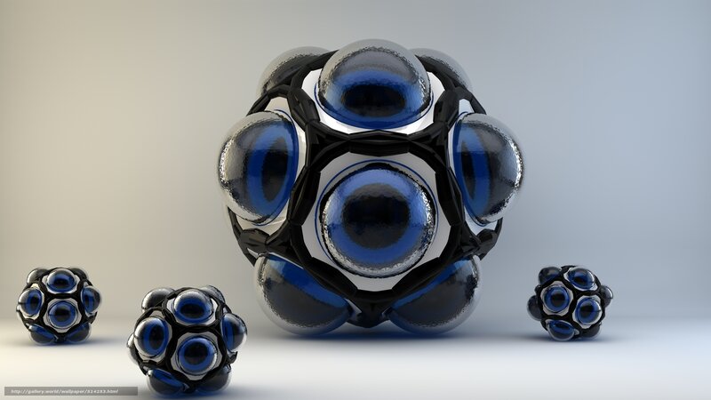 Blue and black sphere sculpture