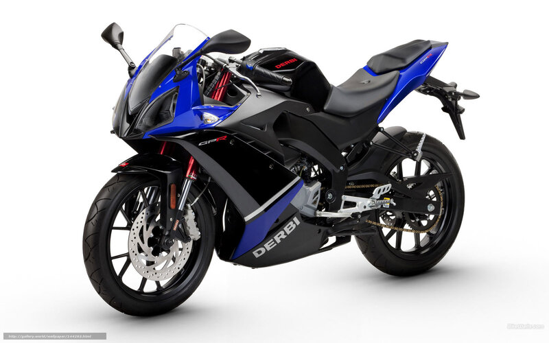Blue and Black Sport Motorcycle — Neutral