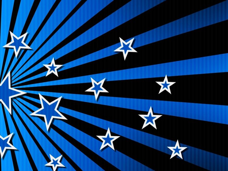 Blue and Black Starburst