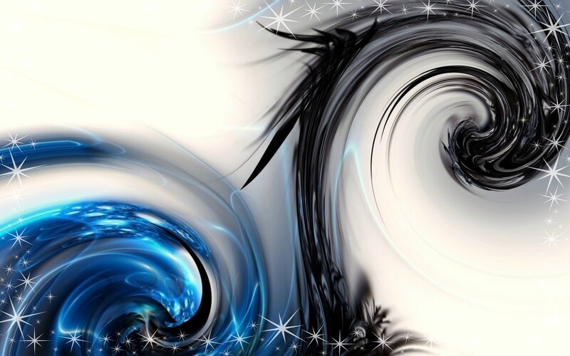 Blue and Black Swirls