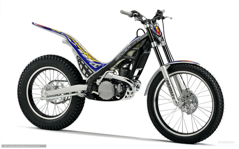 Blue and Black Trial Motorcycle — Neutral, Photograph