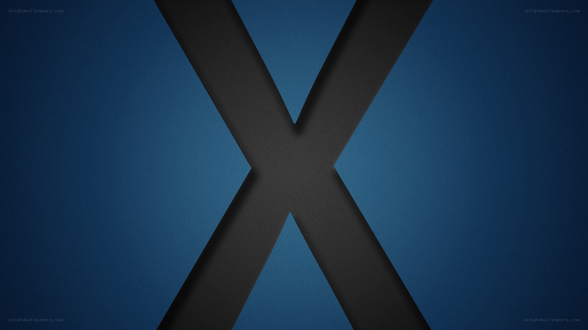 blue and black x design
