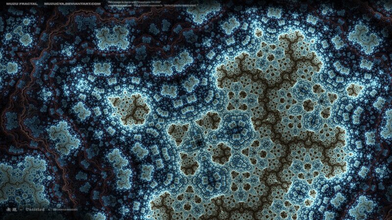 Blue and Brown Fractal Pattern — Complex