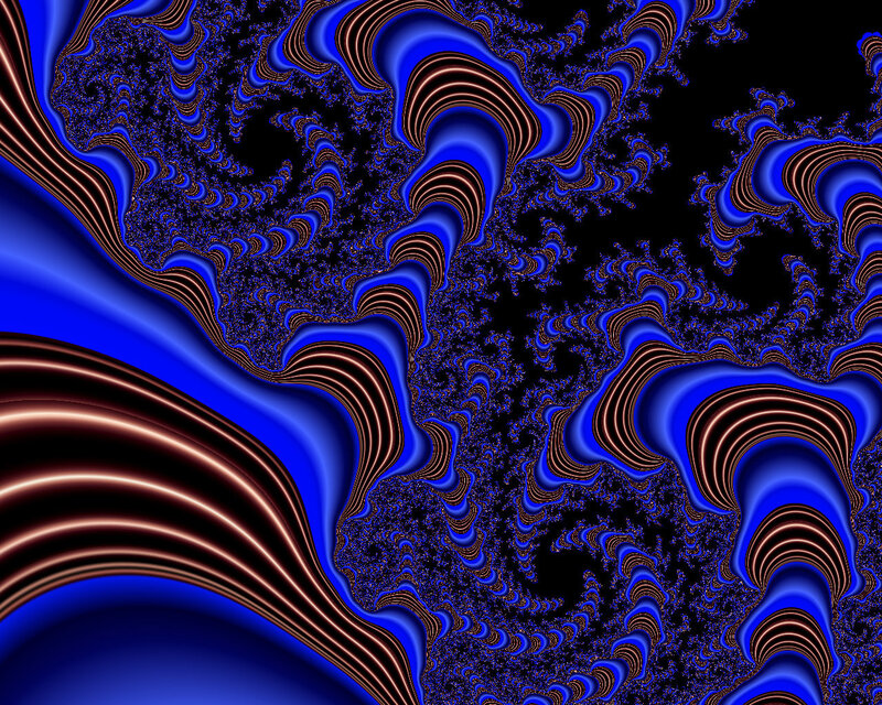 blue and brown fractal pattern