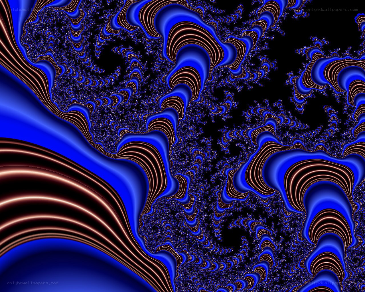 blue and brown fractal pattern