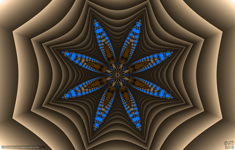 Blue and Brown Fractal Star