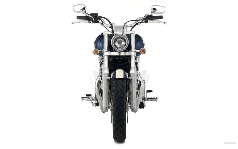 Blue and Chrome Motorcycle — Neutral, Photograph, Headlight