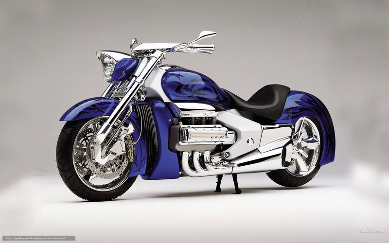 Blue and Chrome Motorcycle — Neutral