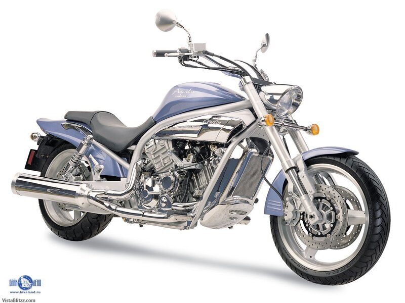 Blue and Chrome Motorcycle