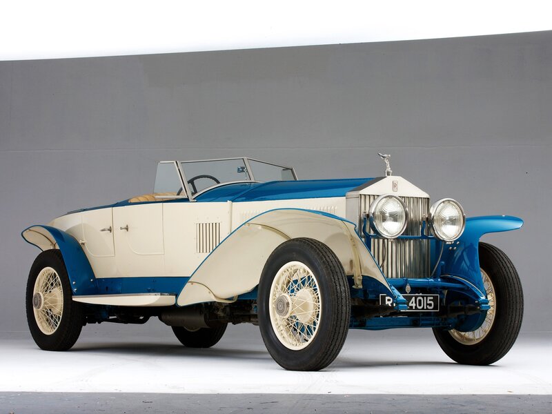Blue and cream vintage Rolls-Royce