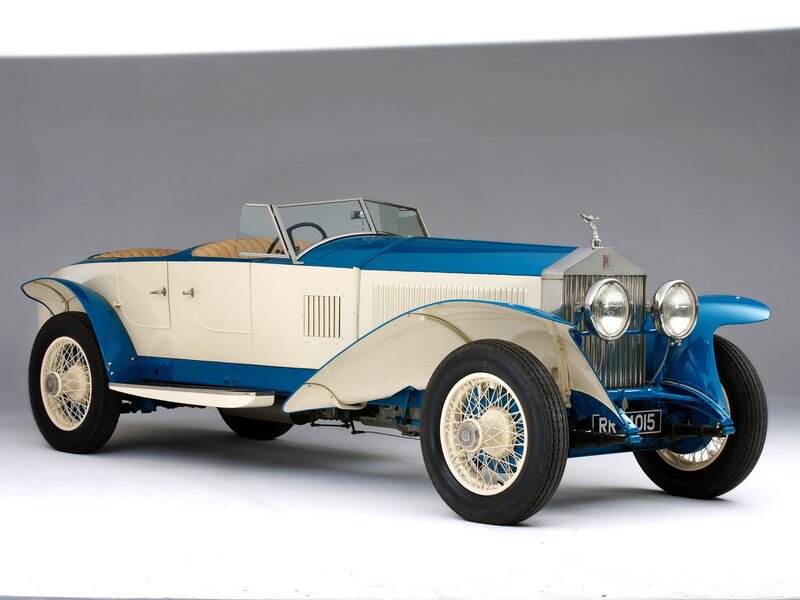 Blue and cream vintage Rolls-Royce