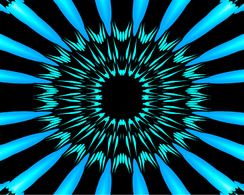 Blue and Cyan Radial Pattern