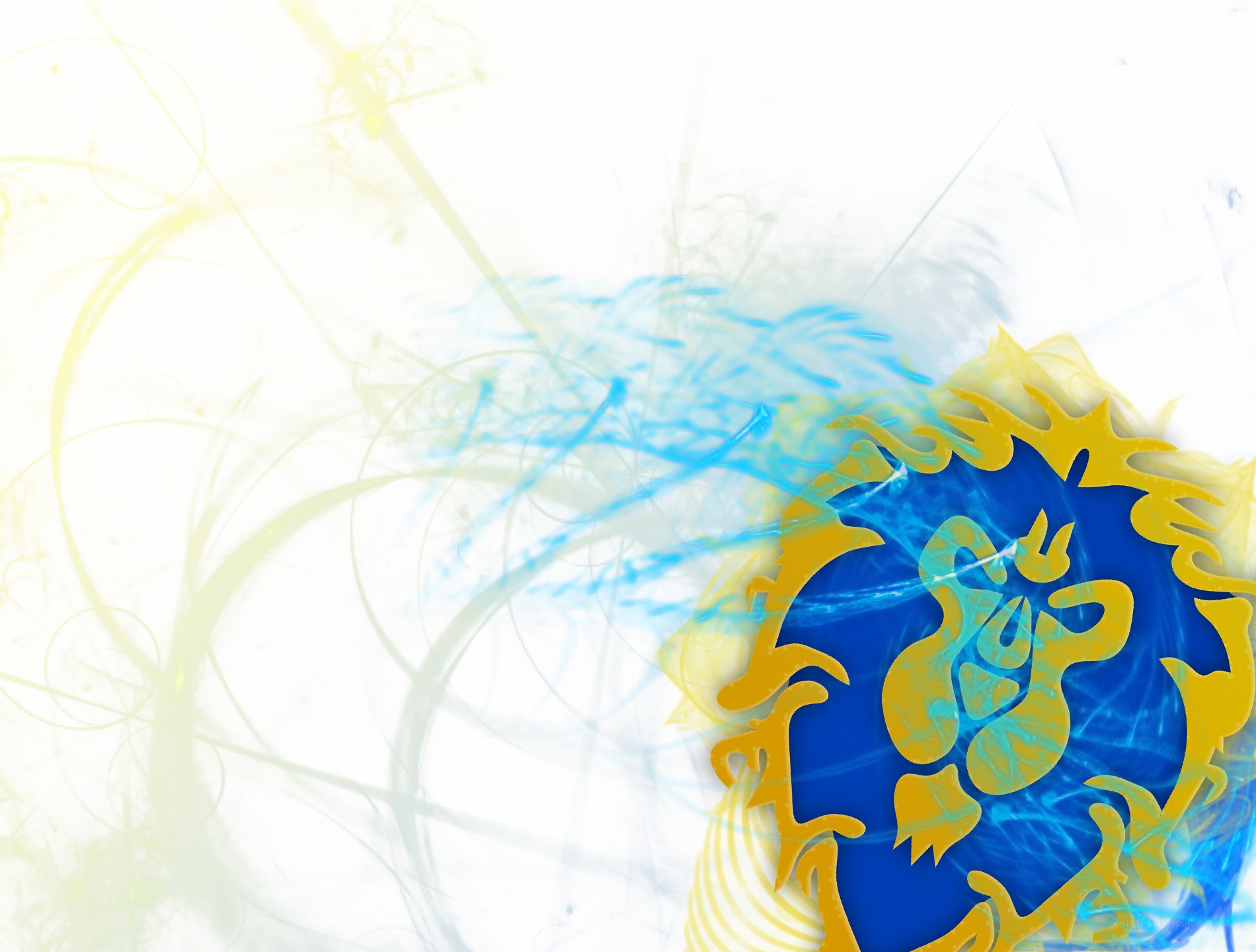 blue and gold abstract design