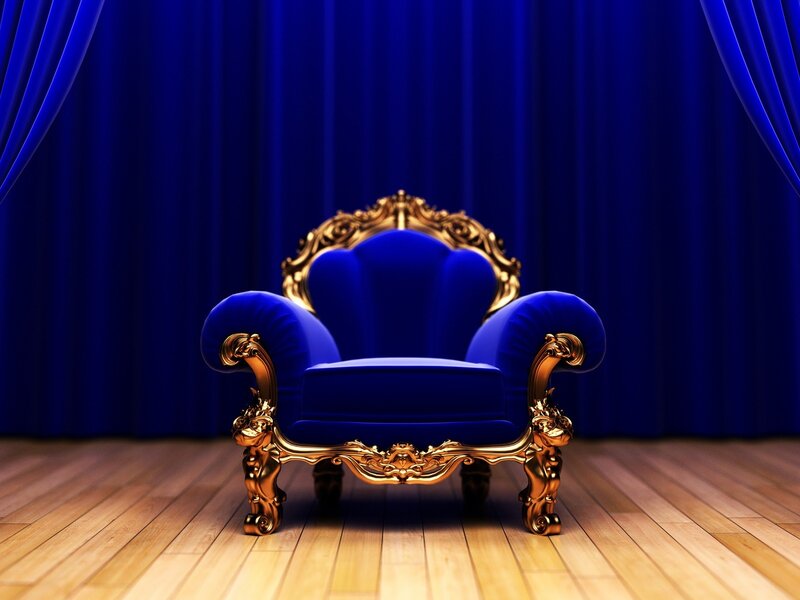 Blue and Gold Armchair