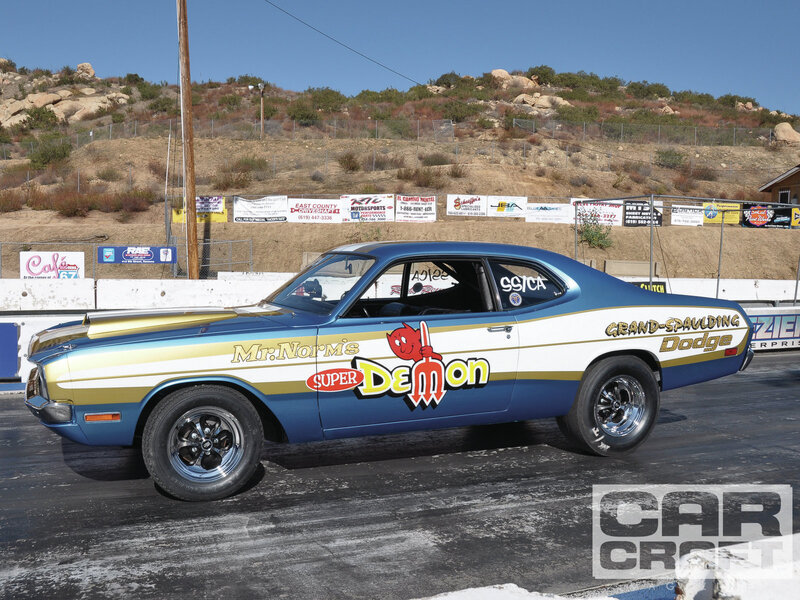 Blue and Gold Drag Car