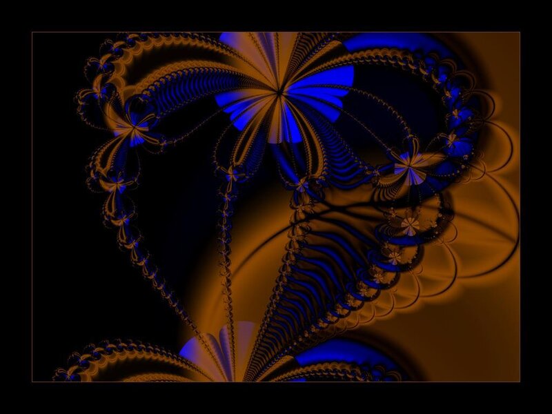 blue and gold fractal design