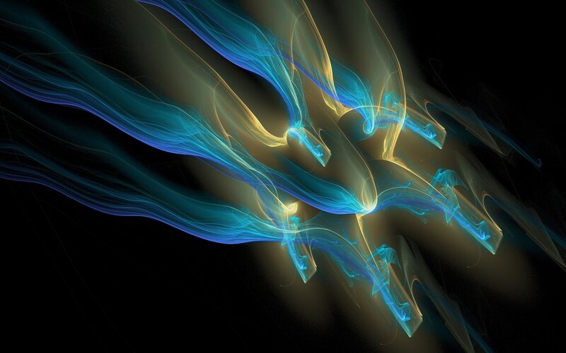 Blue and Gold Light Streaks — Dynamic
