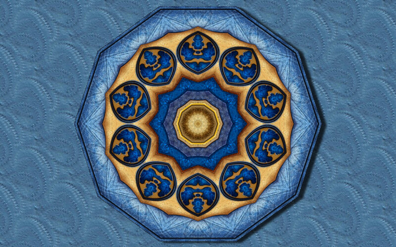 Blue and Gold Mandala