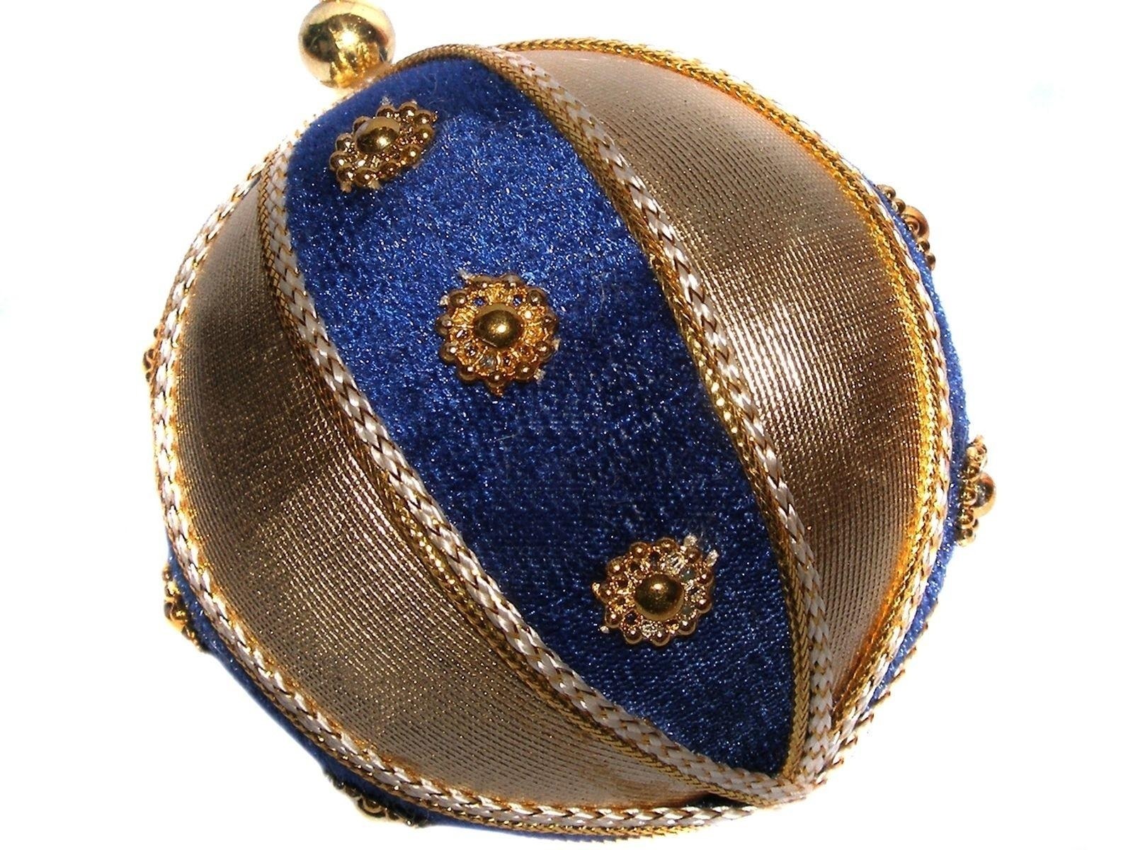 blue and gold ornament