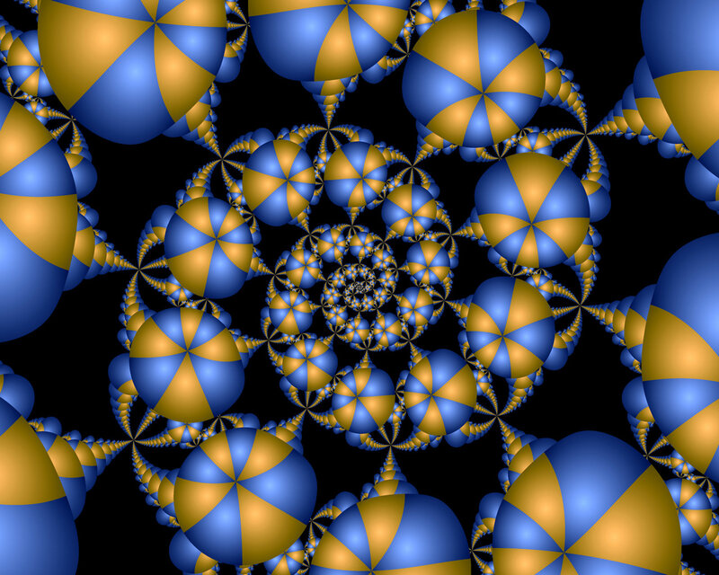 Blue and Gold Spheres — Hypnotic