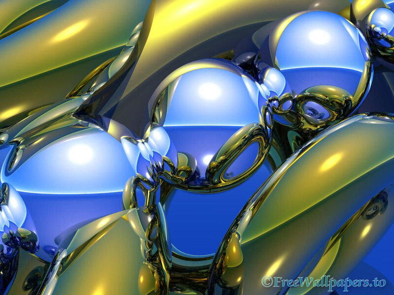 Blue and Gold Spheres