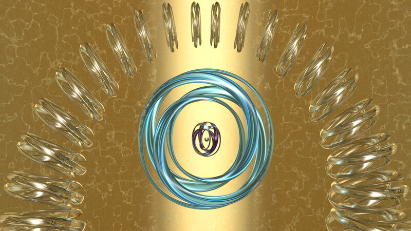 Blue and Gold Spirals