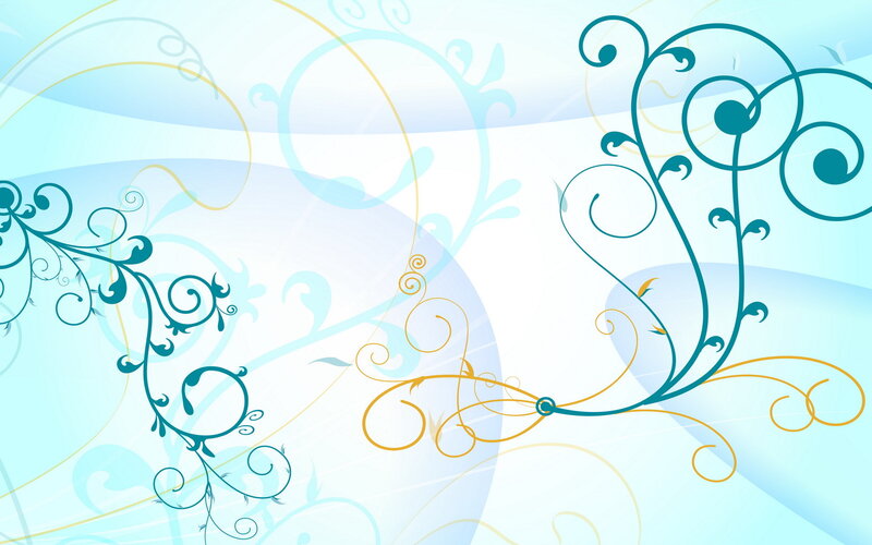 blue and gold swirl design