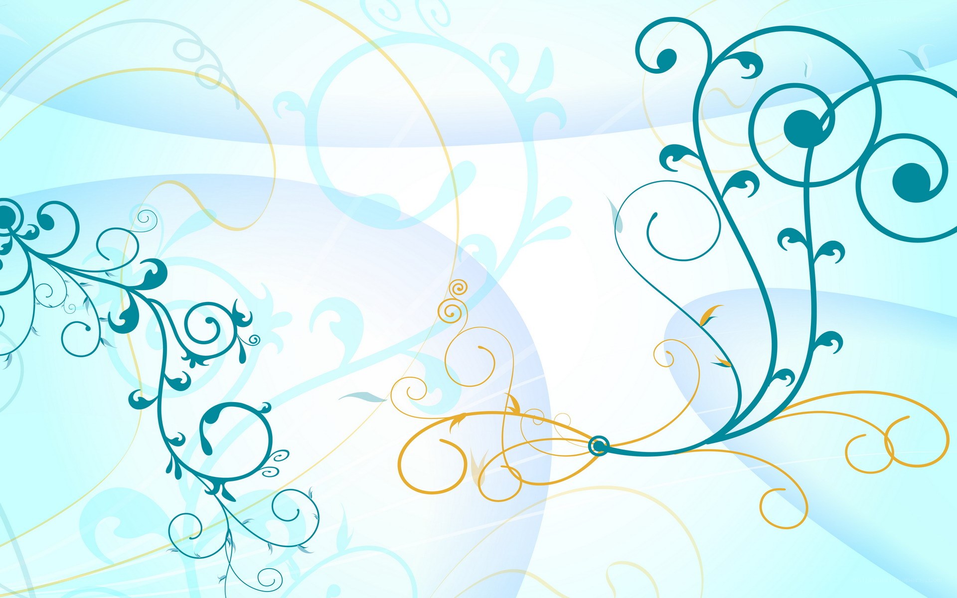 blue and gold swirl design