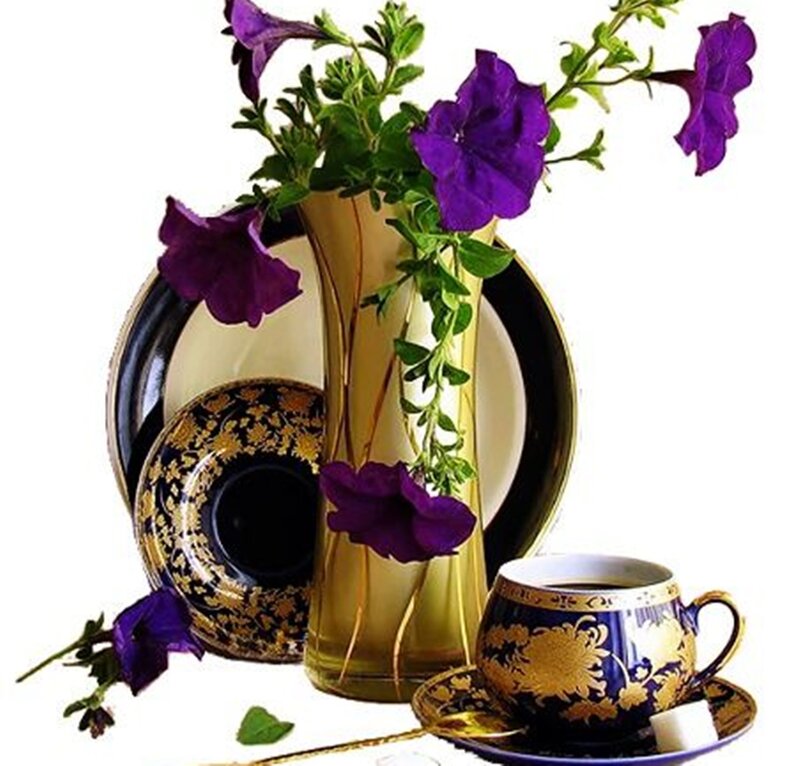 Blue and Gold Teacup