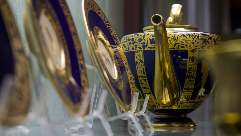 Blue and Gold Teapot