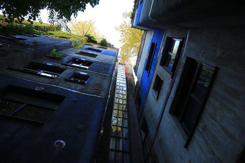 Blue and Gray Building