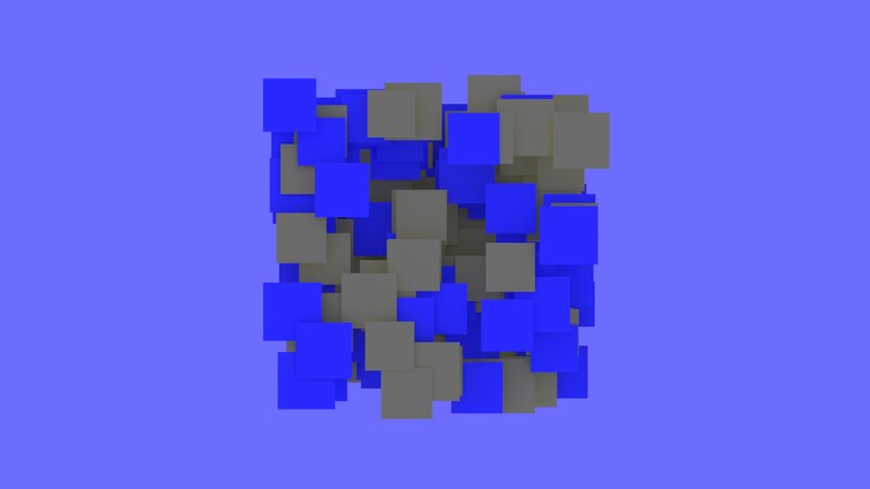 Blue and Gray Cubes