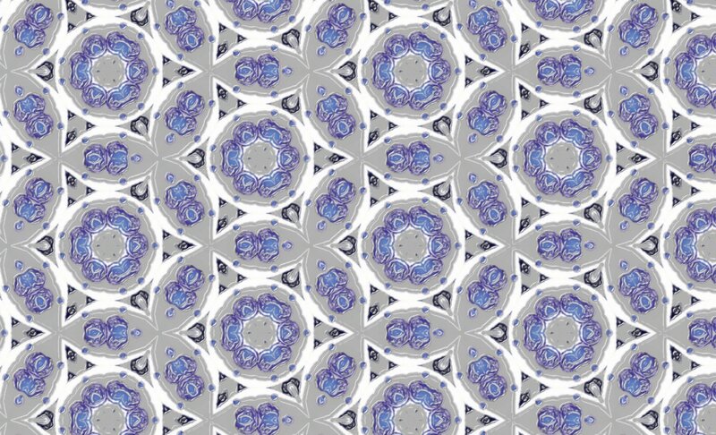 Blue and Gray Mandala Pattern
