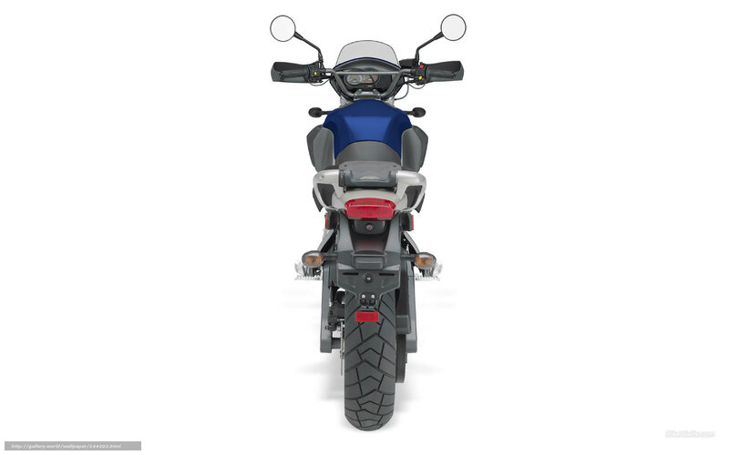 Blue and Gray Motorcycle — Neutral, Photograph, Rear View