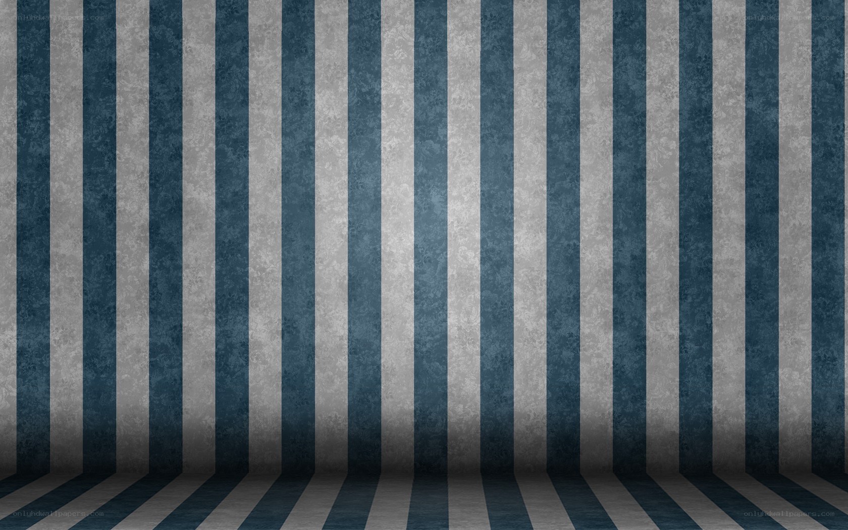 blue and gray striped wall