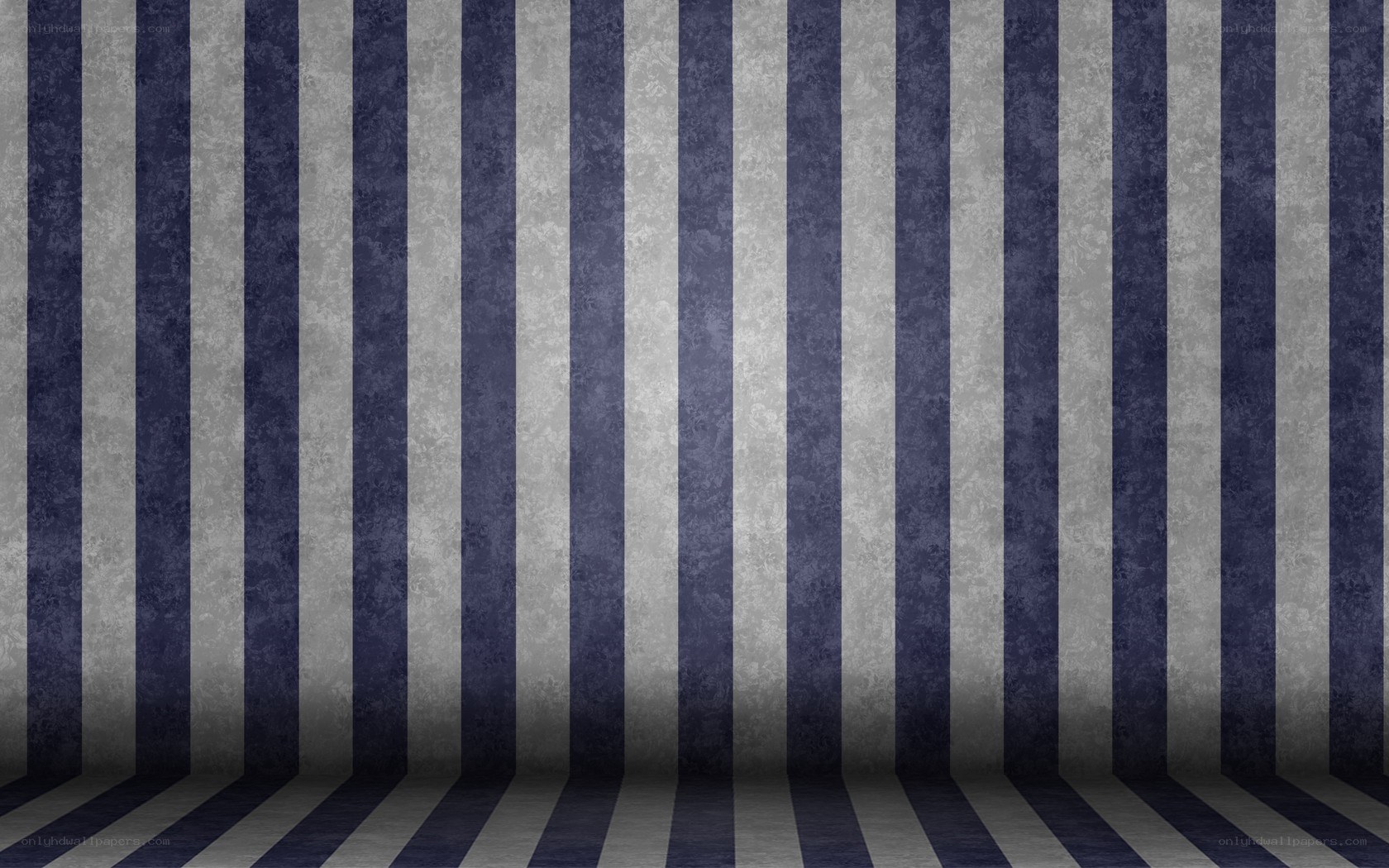 blue and gray striped wall