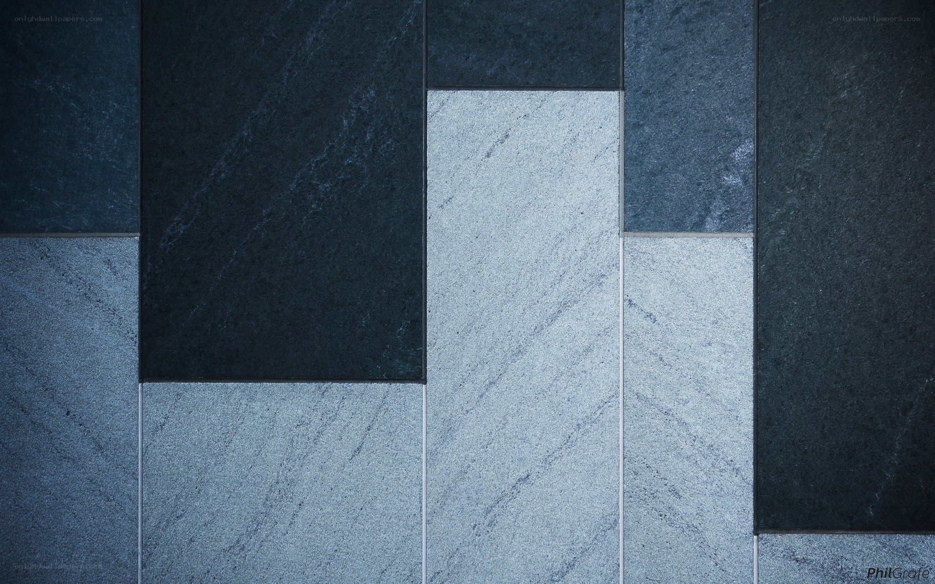 blue and gray tile pattern