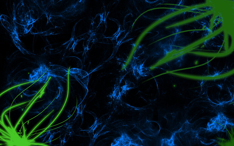 blue and green abstract fractal