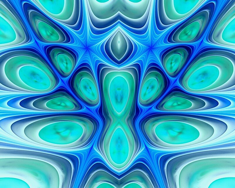 Blue and Green Abstract Pattern — Hypnotic