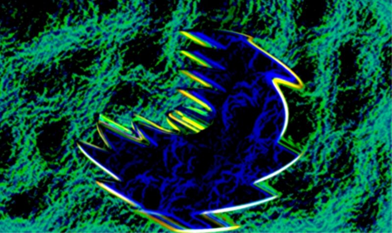 Blue and Green Abstract Shape